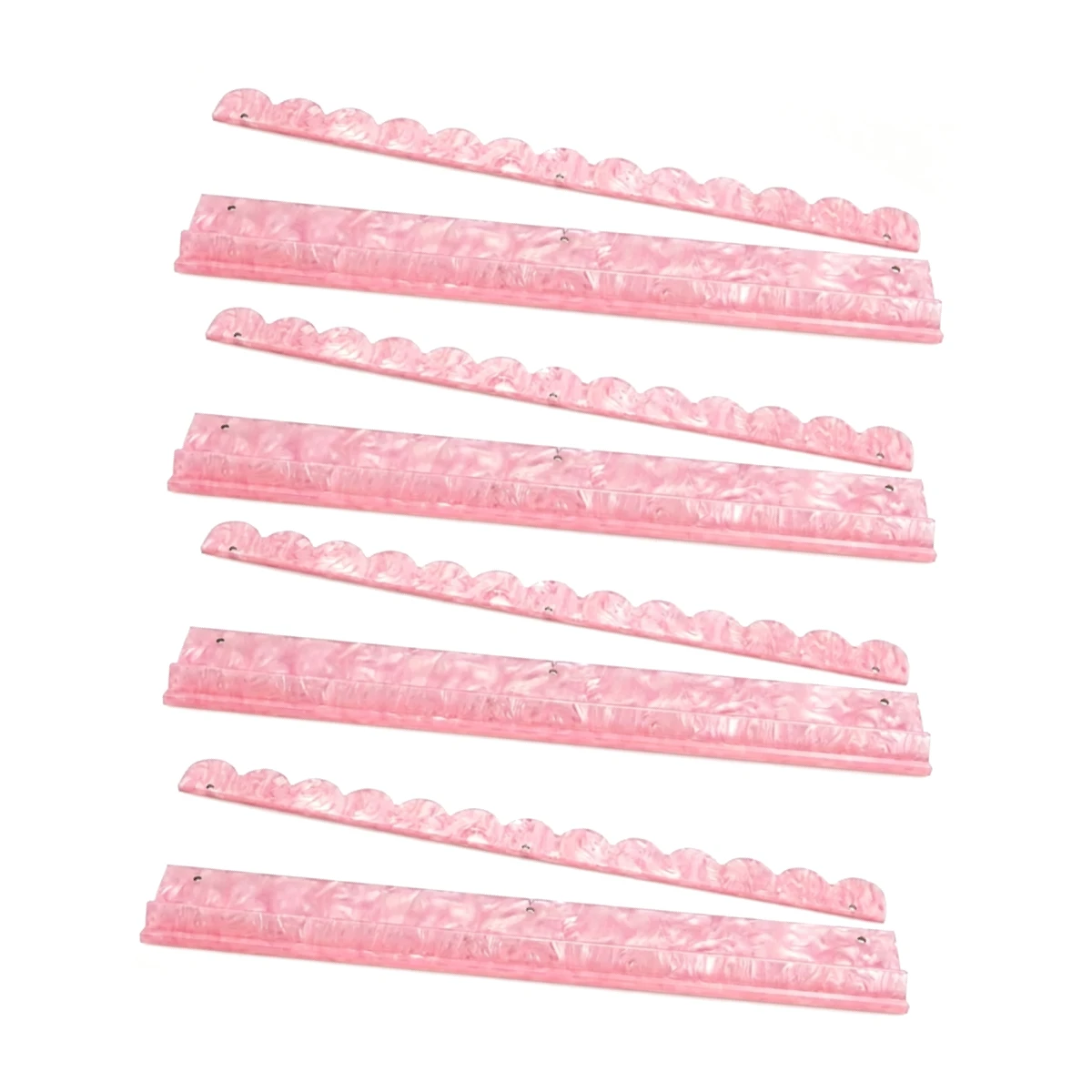 Pink seashell magnetic Mahjong rack and pusher set with four acrylic racks