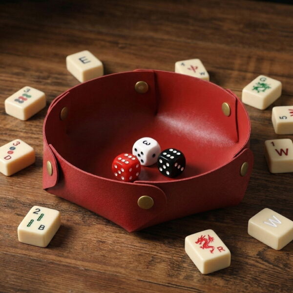 Flat-packable Mahjong Dice Tray